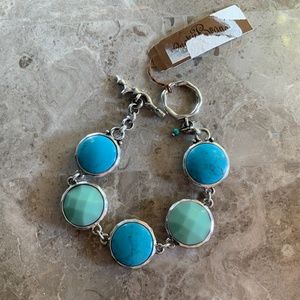 NWT LUCKY BRAND Turquoise Toggle Bracelet,